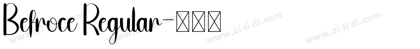 Befroce Regular字体转换